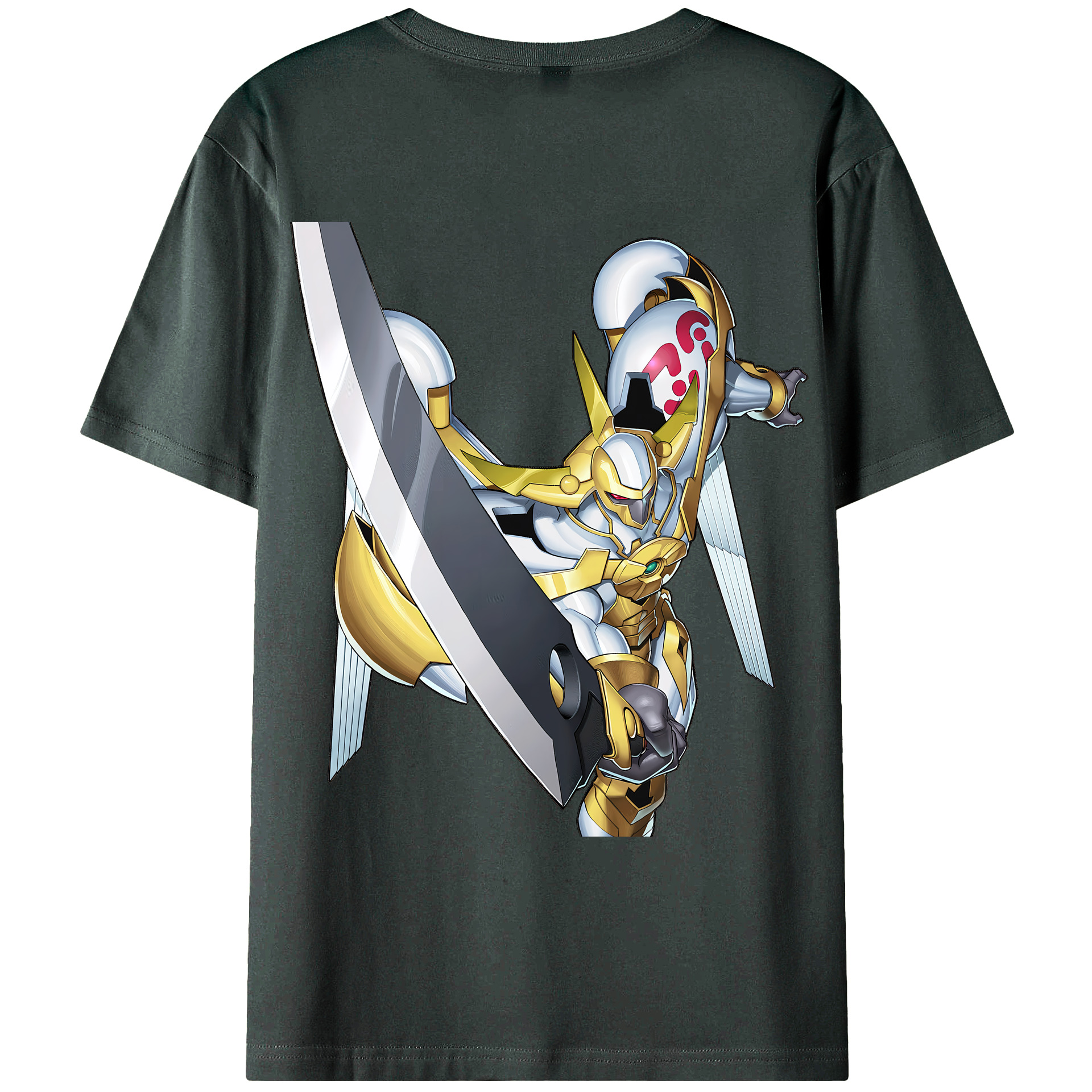 （画像用） 遊☆戯☆王 Yu-Gi-Oh! 綿100％ メンズ半袖Tシャツ（バックプリント） 通気性